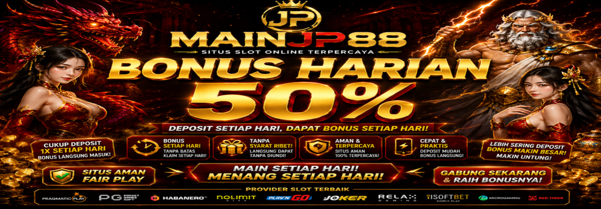BONUS HARIAN 50%